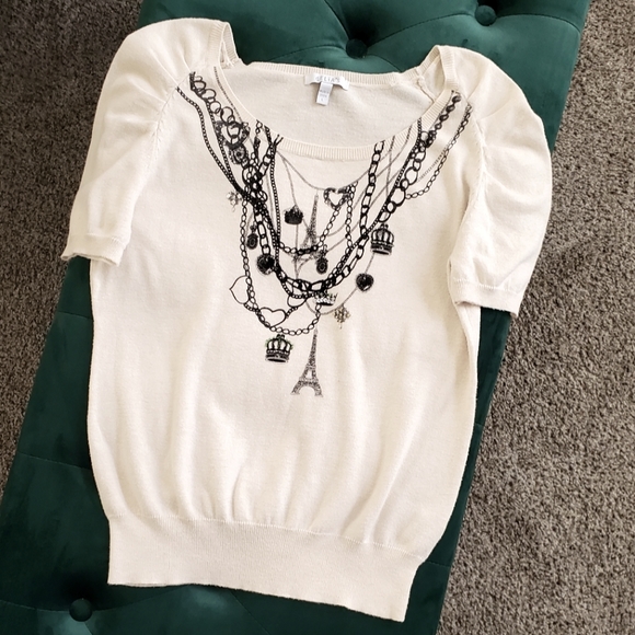 Vintage dELiA*s Vintage Trompe-l'oeil Jewelry Sweater - Picture 2 of 4